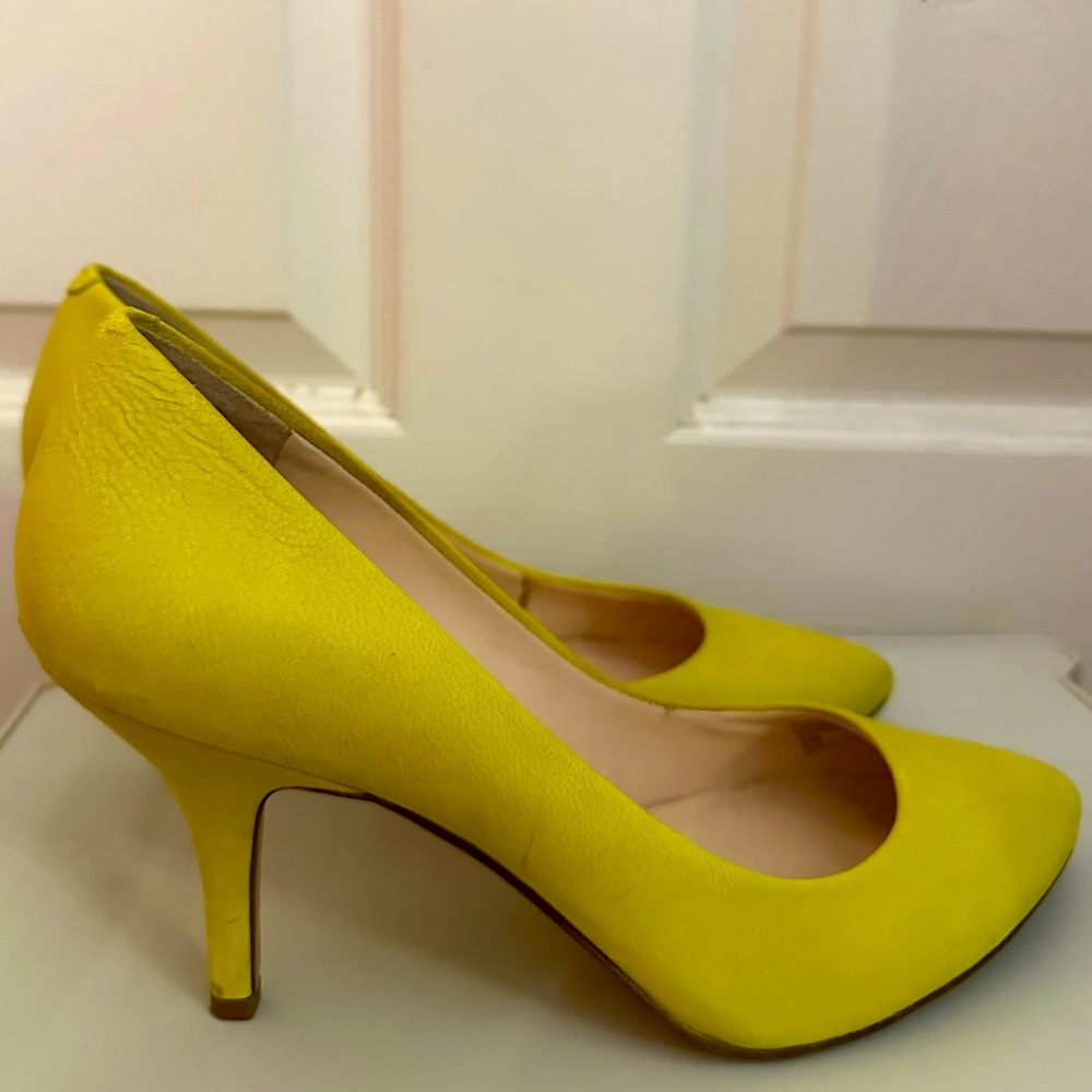 INC highlighter colored kitten heels